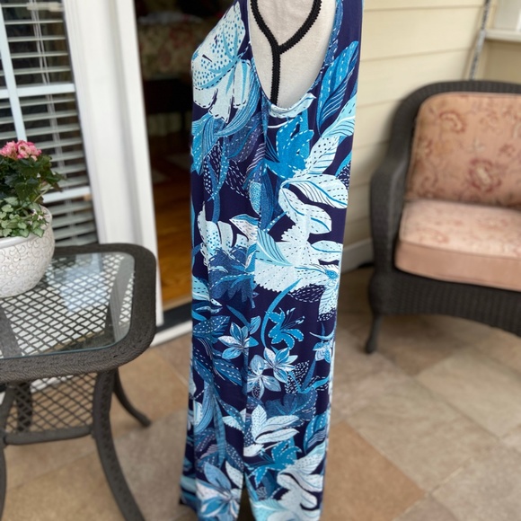 Chico's Maxi Dress - Blue Floral - NWT - Chico's size 1 (8/medium) - Picture 5 of 12